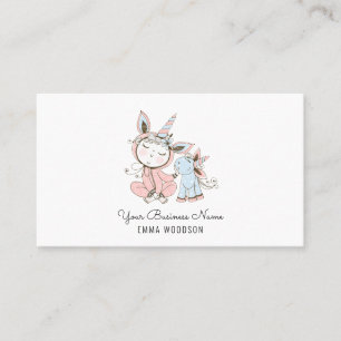 Carte De Visite Baby Et Unicorn Garderie Nanny Babysitter