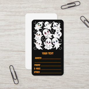 Carte De Visite Baby Ghosts Éffrayant mignon Halloween humeur