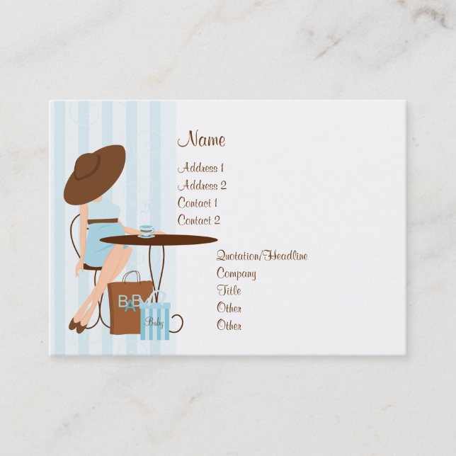 Carte De Visite Baby Shop (Devant)