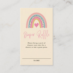 Carte De Visite Baby shower Abstrait Rainbow Girl Déchets