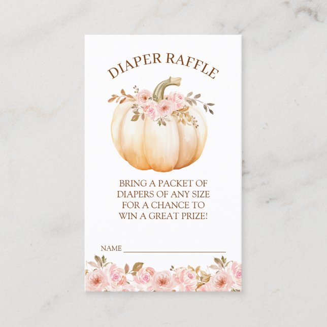 Carte De Visite Baby shower citrouille Refroidisseur Refroidisseme (Devant)