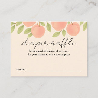 Carte De Visite Baby shower de chair doux Raffle