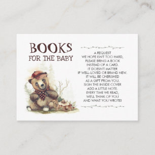Carte De Visite Baby shower De Lumberjack Petite Ours Livres Pour 