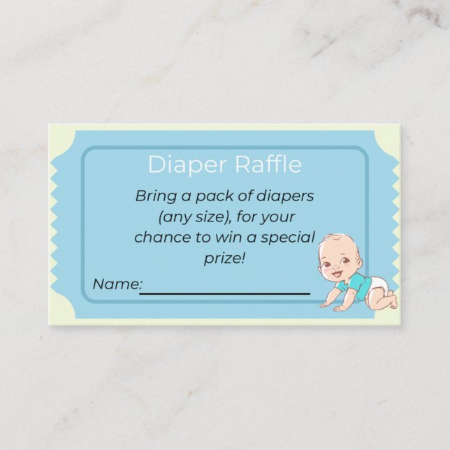Carte De Visite Baby shower Déchets (Devant)