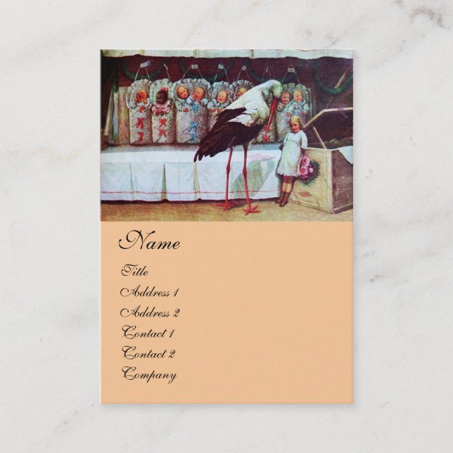 Carte De Visite BABY SHOWER STORE rose (Devant)
