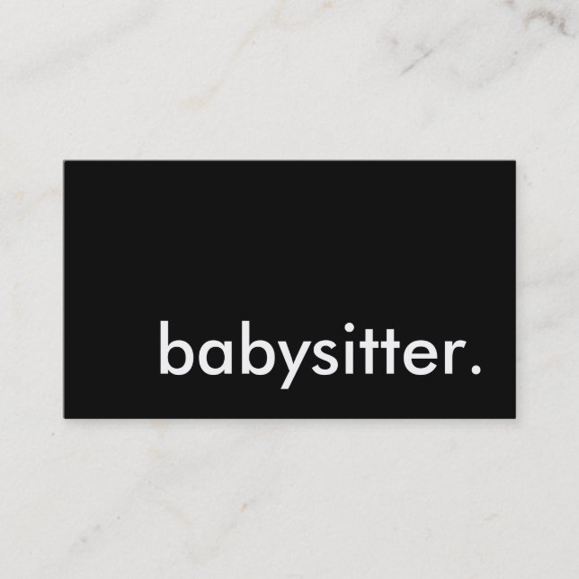 Carte De Visite baby-sitter. (Devant)