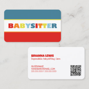 Carte De Visite Baby-sitting QR