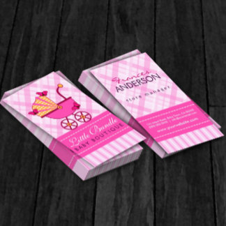 Carte De Visite Baby Store Baby Shop Boutique Pink Stroller