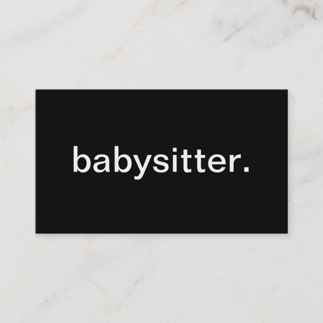 Carte De Visite Babysitter (Devant)