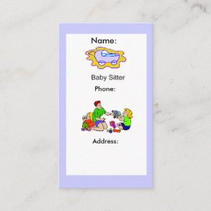 Carte de visite - babysitter