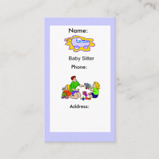 Carte de visite - babysitter
