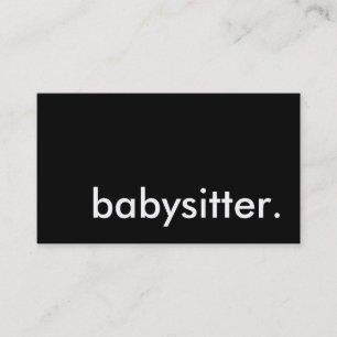 Carte De Visite babysitter.