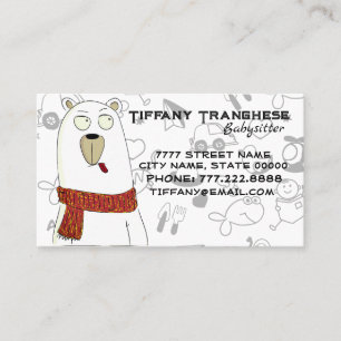 Carte De Visite Babysitter Bear Cute