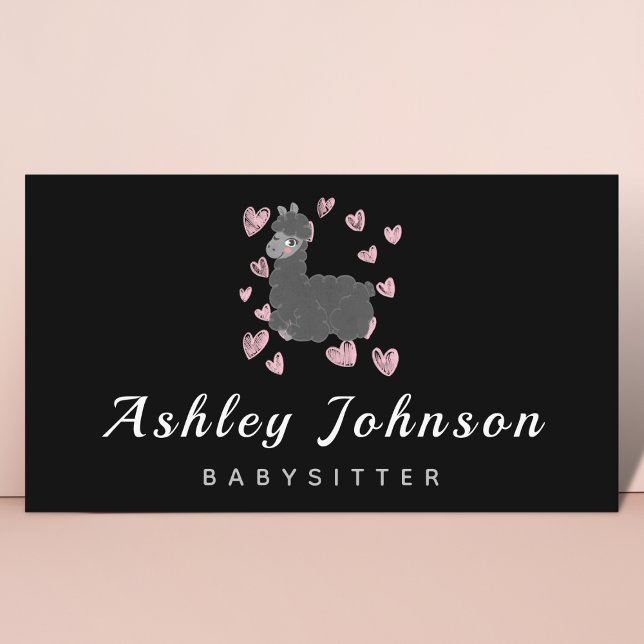 Carte De Visite Babysitter Nanny Enfants Soins mignonne Aquarelle  (Créateur téléchargé)