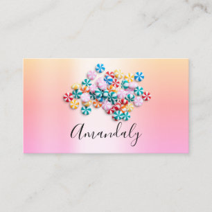 Carte De Visite Babysitter Nanny Garderie Enfant Pieds Pastels Gel