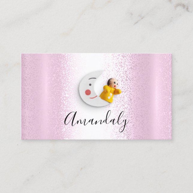 Carte De Visite Babysitter Nanny Professionnel Enfant Garderie Ros (Devant)