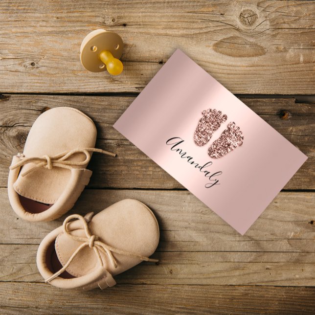 Carte De Visite Babysitter Nanny Professionnel Garderie Pieds (Babysitter Nanny Professional Child Daycare Feet Business Card)