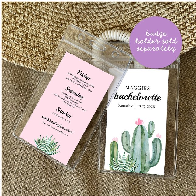 Carte De Visite Bachelorette Itinéraire du désert de Cactus Inclur (Créateur téléchargé)