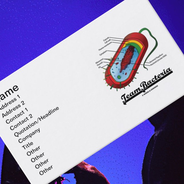 Carte De Visite Bactéries d'équipe (Prokaryote) (Anyone working in the microbiology field will enjoy this "Team Bacteria" business card)