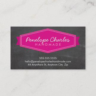Carte De Visite BADGE MODERNE LOGO tableau rose vif