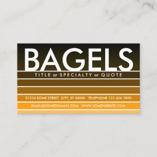Carte De Visite BAGELS échantillon orange