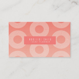 Carte De Visite Bagues spirales coralliennes minimalistes abstrait