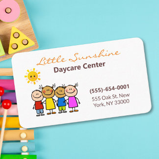 Carte De Visite Baguette de dessin mignonne Enfants Garderie Enfan