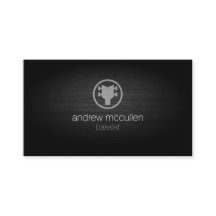 Baid Bass Headstock Icône BrosséMusicien en Métal