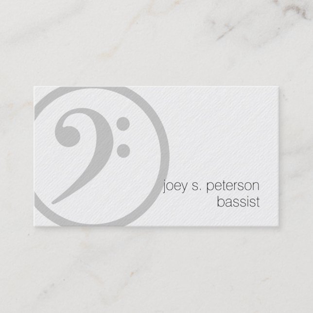 Carte De Visite Baid Bold Bass Clef Icon Music (Devant)