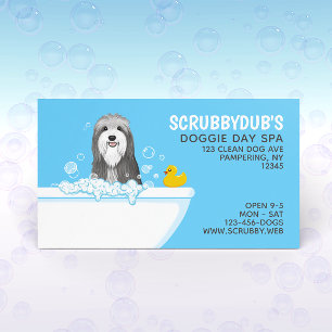 Carte De Visite Bain Dog  Grossissement des animaux  Busine Collie