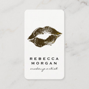 Carte De Visite Baiser Chic au Rouge à Lèvres