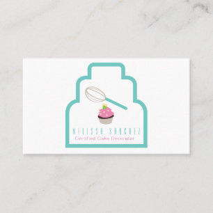 Carte De Visite Baker Cake Logo Boulangerie Chocolat Cupcakes