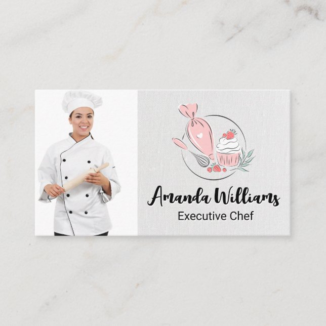 Carte De Visite Baker | Chef | Logo culinaire (Devant)