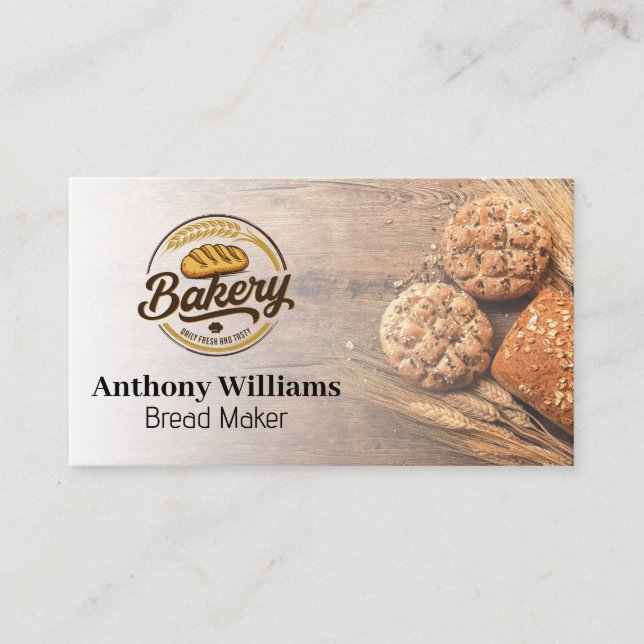 Carte De Visite Bakery Logo | Loaves of Bread (Devant)