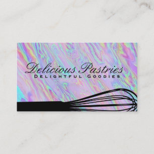 Carte De Visite Baking Whisk   Holographique Iridescente