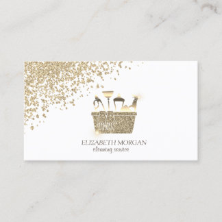 Carte De Visite Balai de diamants en or Femme de ménage Ménage
