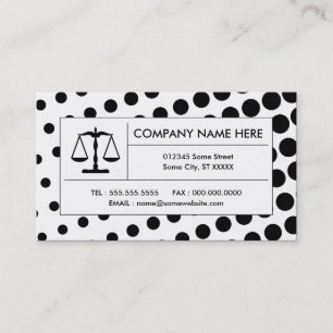 Carte De Visite balance de justice en demi-teinte