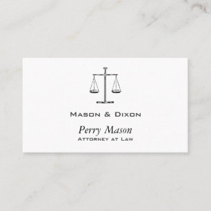 Carte De Visite Balance de la justice