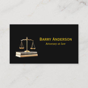 Carte De Visite Balance de la justice sur des livres -- Avocat