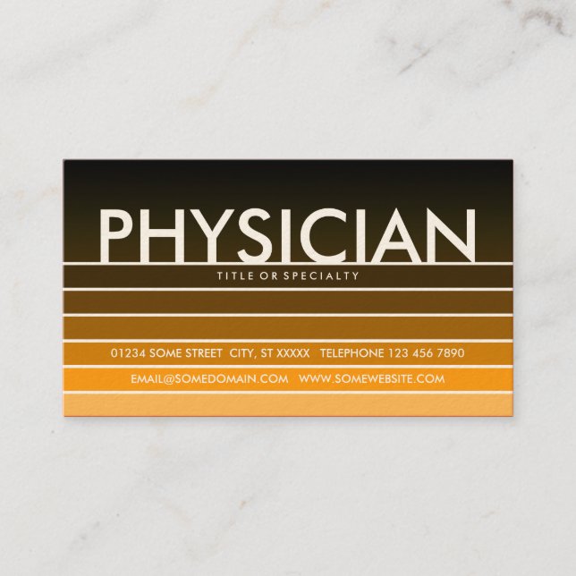 Carte De Visite balance en or (Devant)