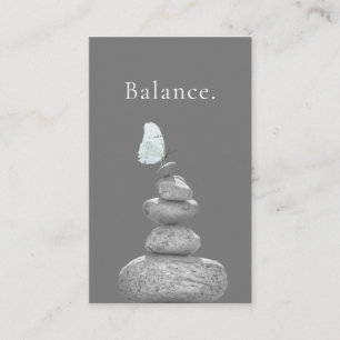 Carte De Visite Balance Stones Coach Vie Entraîneur de Yoga Santé