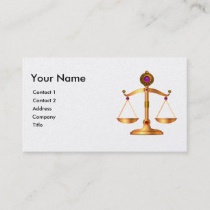 CARTE DE VISITE BALANCES D'OR DE LOI AVEC MONOGRAMME DE PIERRES PR
