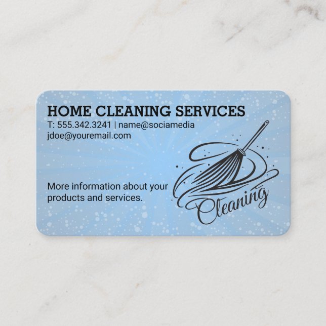 Carte De Visite Balayage | Services de nettoyage de maison (Devant)