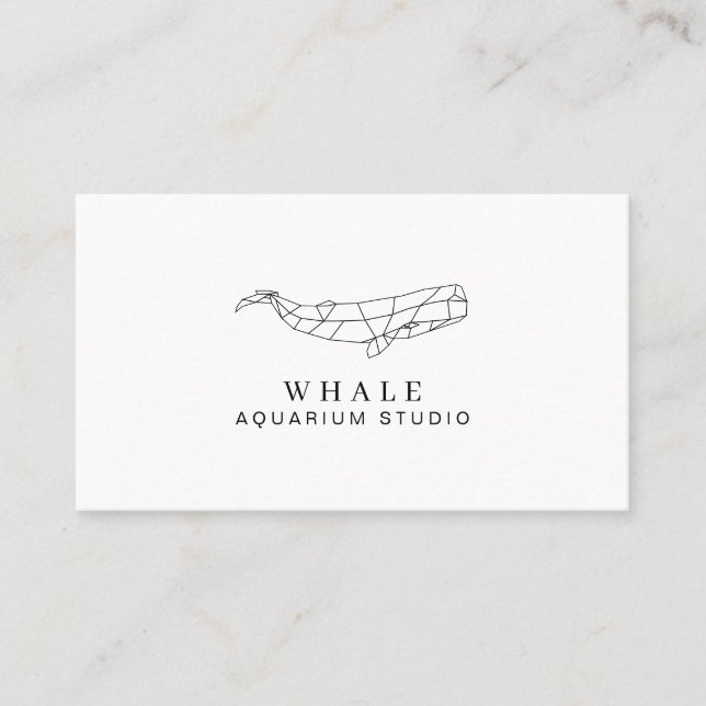 Carte De Visite Baleine d'aquarium de poissons moderne (Devant)