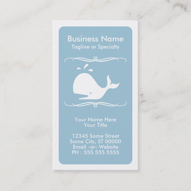 Carte De Visite baleine mod (Devant)