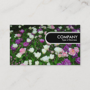 Carte De Visite Balise Arête arrondie - Tulipes colorées