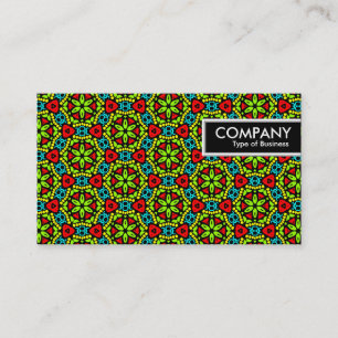 Carte De Visite Balise de bord - Fleur verte géométrique