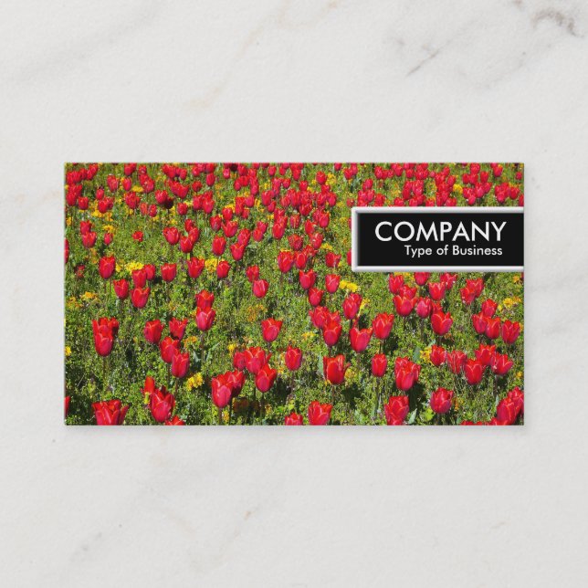 Carte De Visite Balise de bord - Lit de tulipes (Devant)