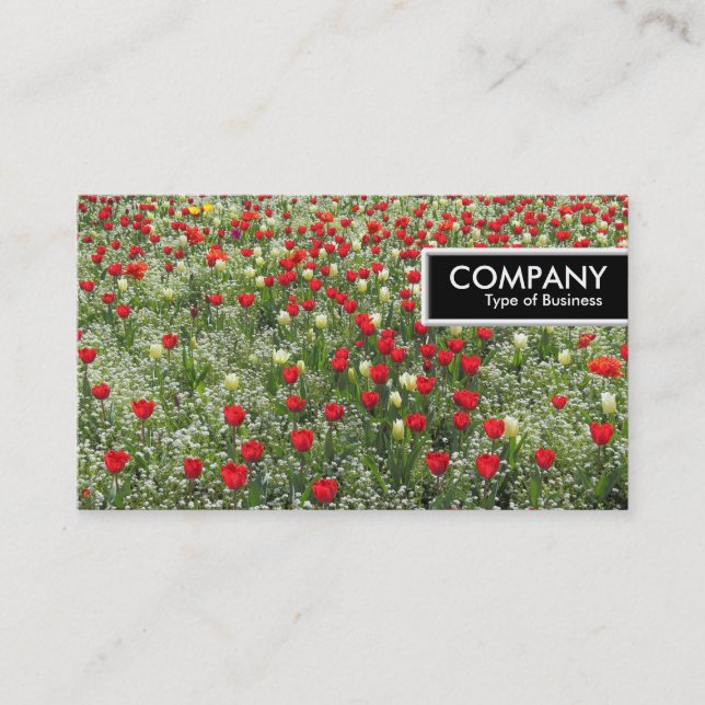 Carte De Visite Balise de bord - Lit de tulipes (Devant)