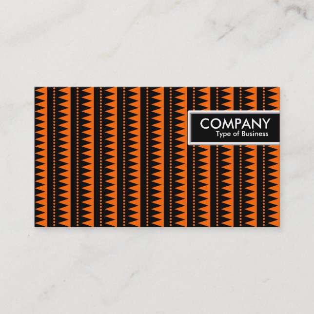 Carte De Visite Balise de bord - Motif aztèque - orange (Devant)